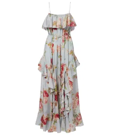 Zimmermann Roselight floral ruffled silk maxi dress | Thumbnail 1
