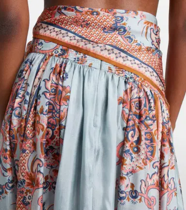 Zimmermann Aster floral silk midi skirt | Thumbnail 2