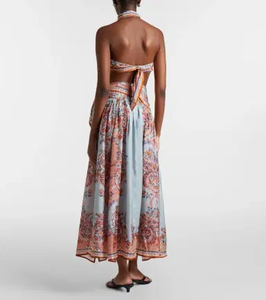 Zimmermann Aster floral silk midi skirt | Thumbnail 3
