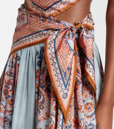 Zimmermann Aster floral silk midi skirt | Thumbnail 4