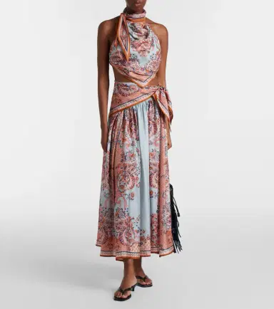 Zimmermann Aster floral silk midi skirt | Thumbnail 5