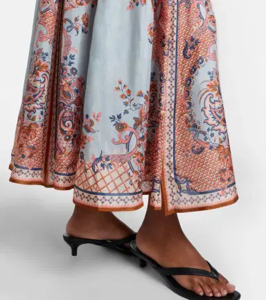 Zimmermann Aster floral silk midi skirt | Thumbnail 7