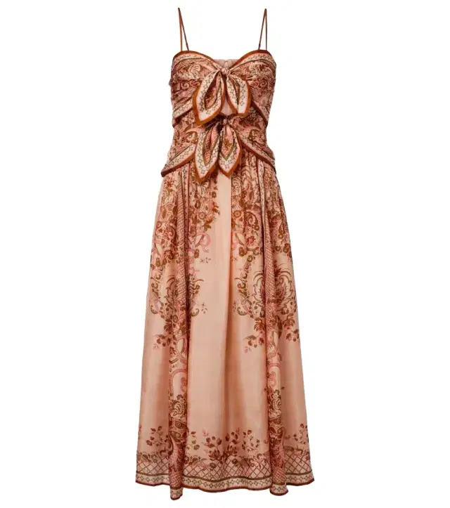 Aster floral silk maxi dress