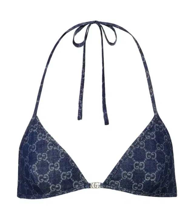 Gucci GG denim jacquard bra top