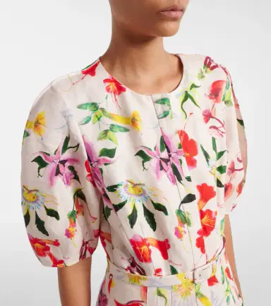 Gabriela Hearst Ignis floral linen midi dress | Thumbnail 3