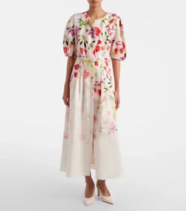 Gabriela Hearst Ignis floral linen midi dress | Thumbnail 4