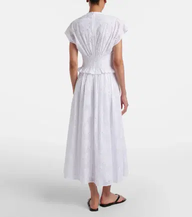 Tory Burch Broderie anglaise cotton midi dress | Thumbnail 2 Tory Burch Broderie anglaise cotton midi dress | Thumbnail 2