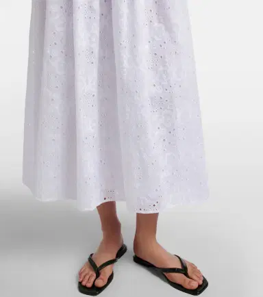 Tory Burch Broderie anglaise cotton midi dress | Thumbnail 4 Tory Burch Broderie anglaise cotton midi dress | Thumbnail 4