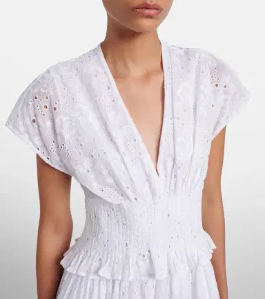 Tory Burch Broderie anglaise cotton midi dress | Thumbnail 5 Tory Burch Broderie anglaise cotton midi dress | Thumbnail 5