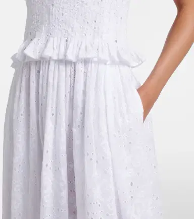 Tory Burch Broderie anglaise cotton midi dress | Thumbnail 6 Tory Burch Broderie anglaise cotton midi dress | Thumbnail 6