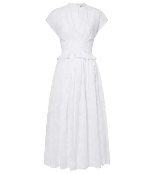Broderie anglaise cotton midi dress