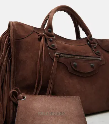 Balenciaga Le City Medium suede top-handle bag | Thumbnail 3