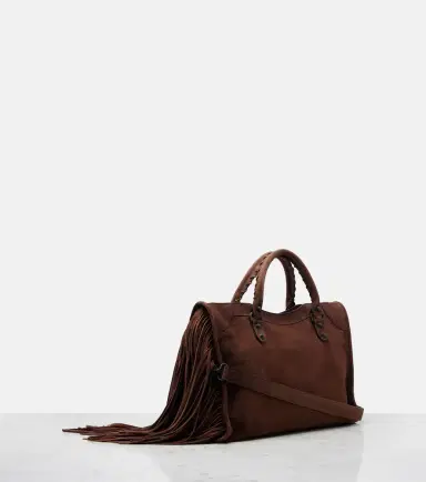 Balenciaga Le City Medium suede top-handle bag | Thumbnail 4