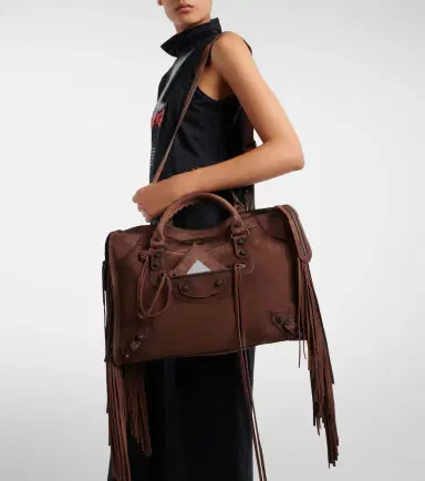 Balenciaga Le City Medium suede top-handle bag | Thumbnail 6