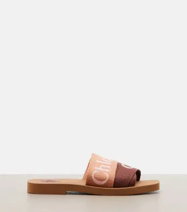 Chloé Chloé Woody canvas slides | Thumbnail 2 Chloé Chloé Woody canvas slides | Thumbnail 2