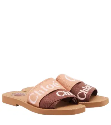 Chloé Chloé Woody canvas slides | Thumbnail 1 Chloé Chloé Woody canvas slides | Thumbnail 1