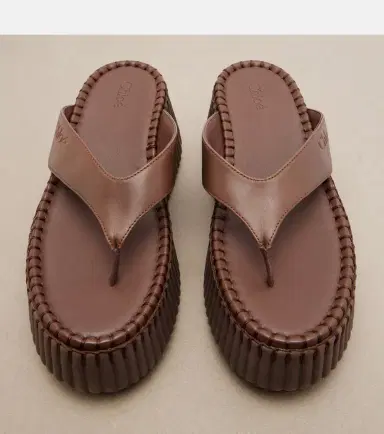 Chloé Chloé Nama leather platform thong sandals | Thumbnail 3