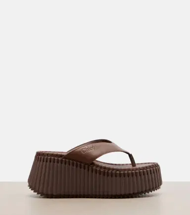 Chloé Chloé Nama leather platform thong sandals | Thumbnail 4