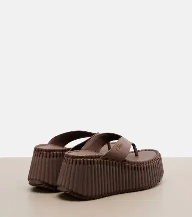 Chloé Chloé Nama leather platform thong sandals | Thumbnail 6