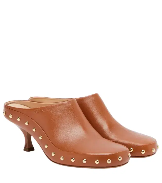 Chloe Chloé Studded leather clogs