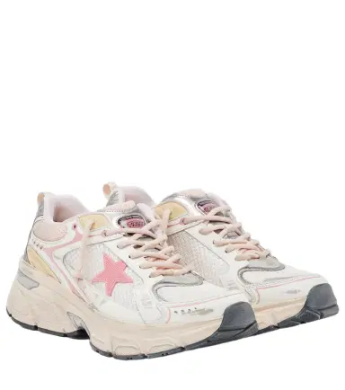 Golden Goose Lightstar leather-trimmed sneakers | Thumbnail 1 Golden Goose Lightstar leather-trimmed sneakers | Thumbnail 1