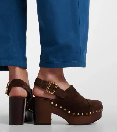 Chloé Chloé Jeannette suede clogs | Thumbnail 6 Chloé Chloé Jeannette suede clogs | Thumbnail 6
