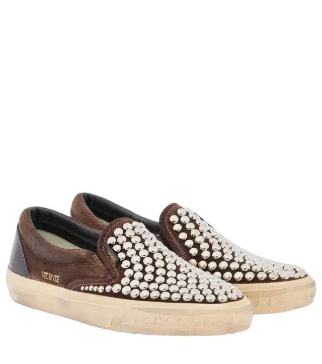 VCE studded suede slip-on sneakers