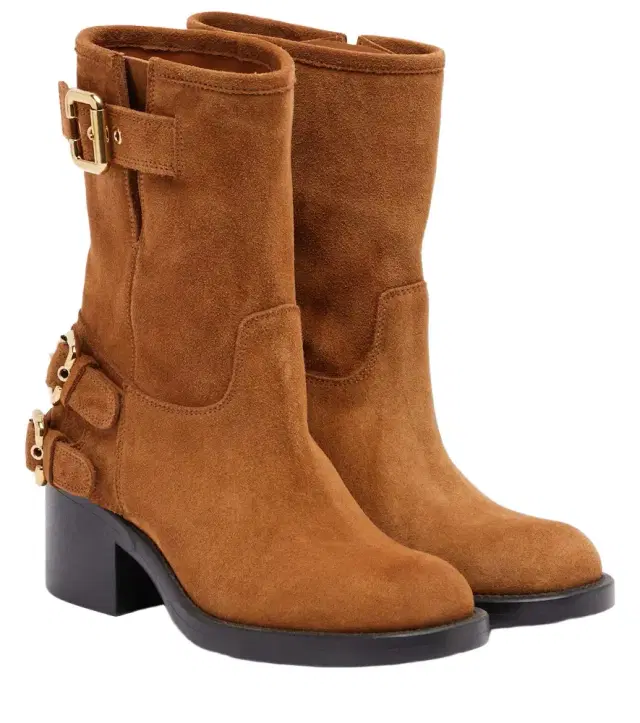 Chloe Chloé Dakota suede biker boots