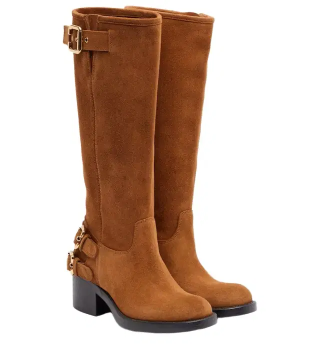 Chloe Chloé Dakota suede biker boots