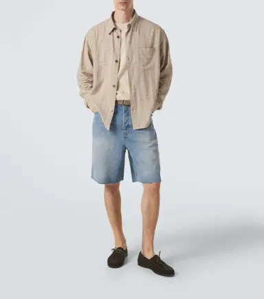 Frame DIstressed denim Bermuda shorts | Thumbnail 5 Frame DIstressed denim Bermuda shorts | Thumbnail 5