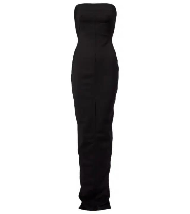 Rick Owens Wool-blend bustier gown