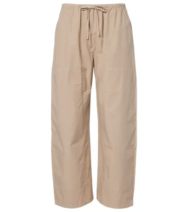 Leset Kyoto cotton cropped wide-leg pants