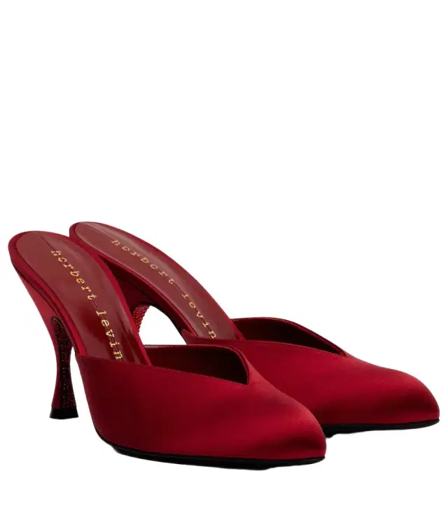Sitting Pretty satin mules