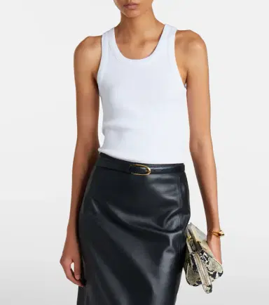 Vince Ribbed-knit jersey tank top | Thumbnail 2 Vince Ribbed-knit jersey tank top | Thumbnail 2