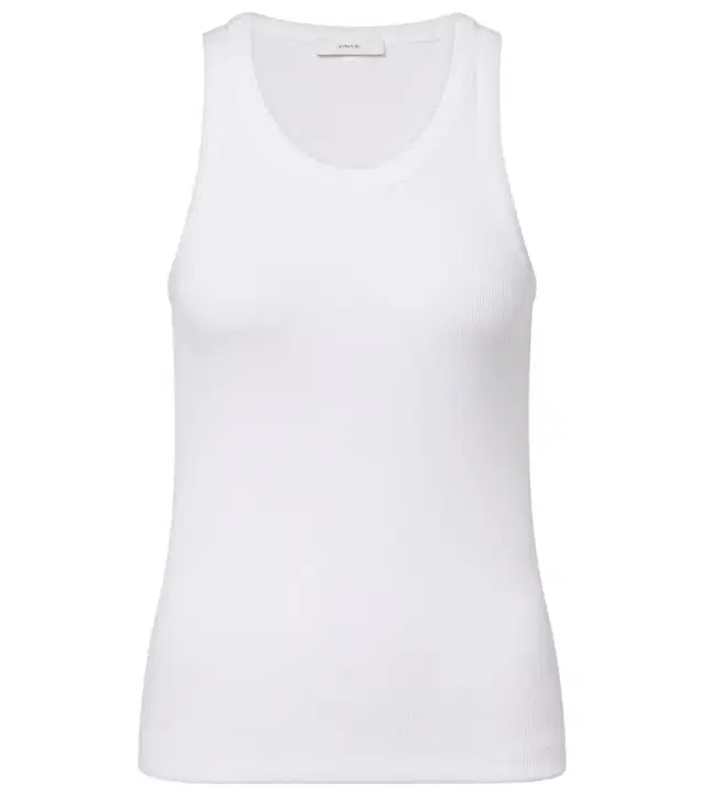 Vince Ribbed-knit jersey tank top