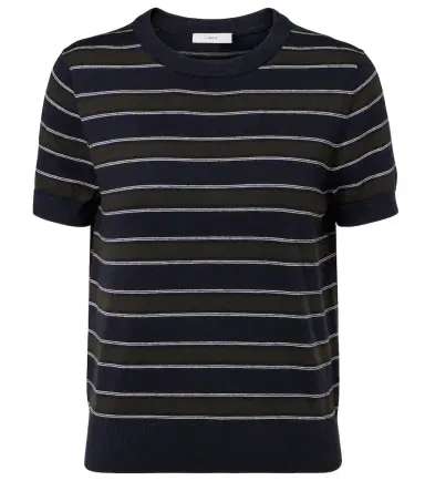 Vince Striped cotton and cashmere sweater | Thumbnail 1