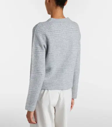 Vince Checked wool and cashmere cardigan | Thumbnail 4 Vince Checked wool and cashmere cardigan | Thumbnail 4