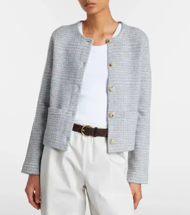 Vince Checked wool and cashmere cardigan | Thumbnail 6 Vince Checked wool and cashmere cardigan | Thumbnail 6