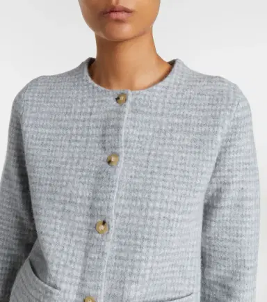 Vince Checked wool and cashmere cardigan | Thumbnail 7 Vince Checked wool and cashmere cardigan | Thumbnail 7