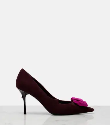 Roger Vivier Rose Vivier floral-appliqué suede pumps | Thumbnail 3 Roger Vivier Rose Vivier floral-appliqué suede pumps | Thumbnail 3