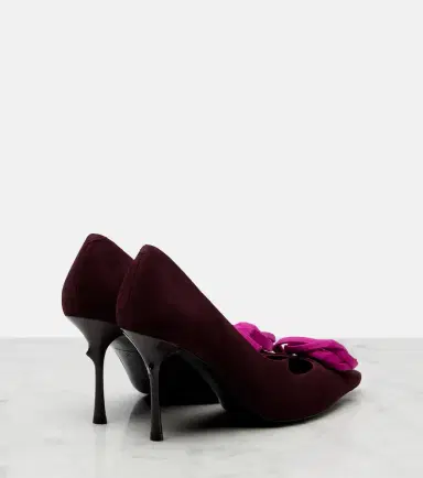 Roger Vivier Rose Vivier floral-appliqué suede pumps | Thumbnail 4 Roger Vivier Rose Vivier floral-appliqué suede pumps | Thumbnail 4