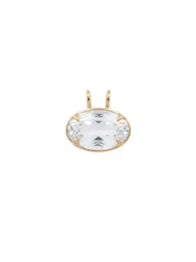 Wish Fine Jewelry 20.05ct White Topaz 18K Gold Oval Statement Pendant | Thumbnail 1 Wish Fine Jewelry 20.05ct White Topaz 18K Gold Oval Statement Pendant | Thumbnail 1