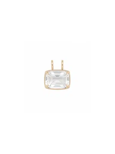 Wish Fine Jewelry 22.33ct White Topaz 18K Gold Cushion Statement Pendant | Thumbnail 1 Wish Fine Jewelry 22.33ct White Topaz 18K Gold Cushion Statement Pendant | Thumbnail 1