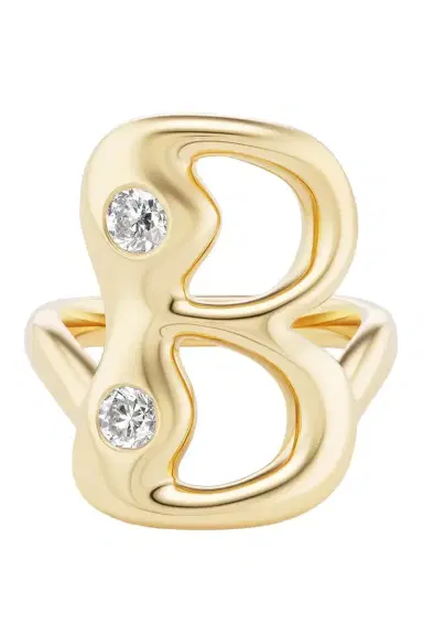 Brent Neale Diamond B Bubble Ring | Thumbnail 1 Brent Neale Diamond B Bubble Ring | Thumbnail 1