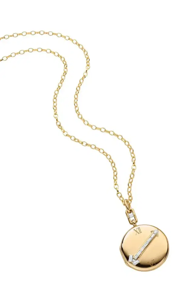 MONICA RICH KOSANN Diamond Vintage Arrow Locket Necklace