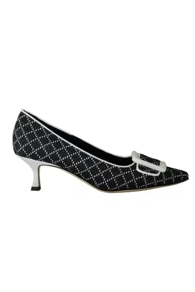 Manolo Blahnik Maysale Pump - Black White | Thumbnail 1