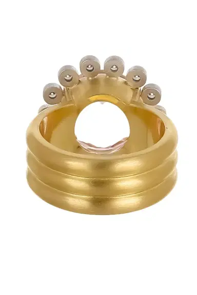 IRENE NEUWIRTH JEWELRY Morganite Diamond Heroic Triple Band Ring | Thumbnail 6