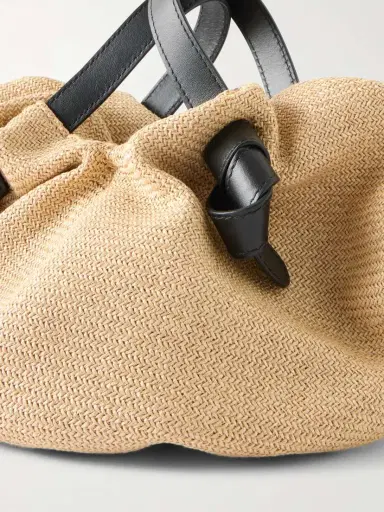NEOUS Leather-trimmed Raffia Shoulder Bag | Thumbnail 5 NEOUS Leather-trimmed Raffia Shoulder Bag | Thumbnail 5