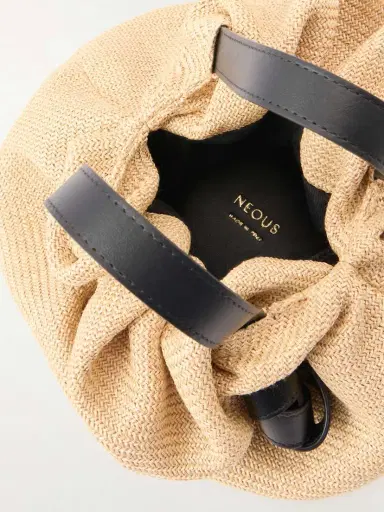 NEOUS Leather-trimmed Raffia Shoulder Bag | Thumbnail 6 NEOUS Leather-trimmed Raffia Shoulder Bag | Thumbnail 6