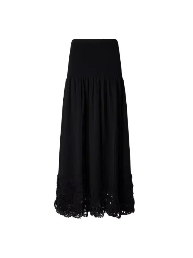 Ulla Johnson Leona Crochet-trimmed Ribbed Midi Skirt
